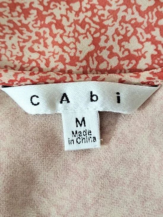 CAbi Red & Cream Paprika Ruffled Tiered Lined Cami Top - Women's M - Picture 5 of 5